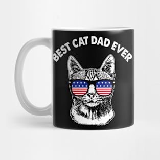 best cat dad ever flag 4th of july independence Mug